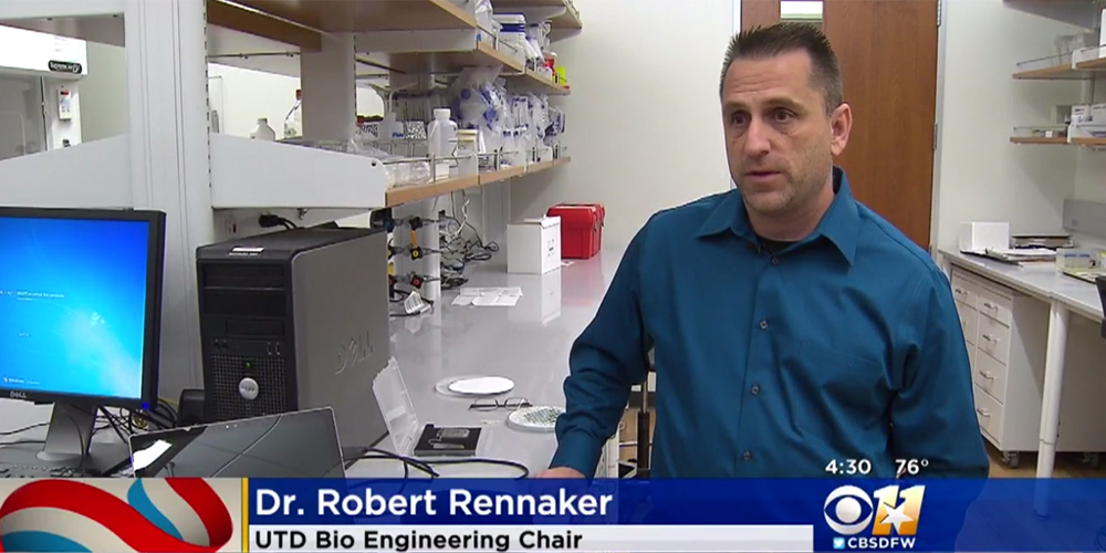 Dr. Robert Rennaker in a lab