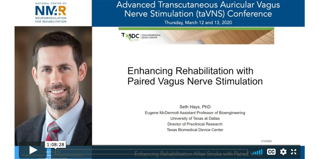 Dr. Seth Hays' presentation - Enhancing Rehabilitation with Paired Vagus Nerve Stimulation - at the Advanced Transcutaneous Auricular Vagus Nerve Stimulation Conference