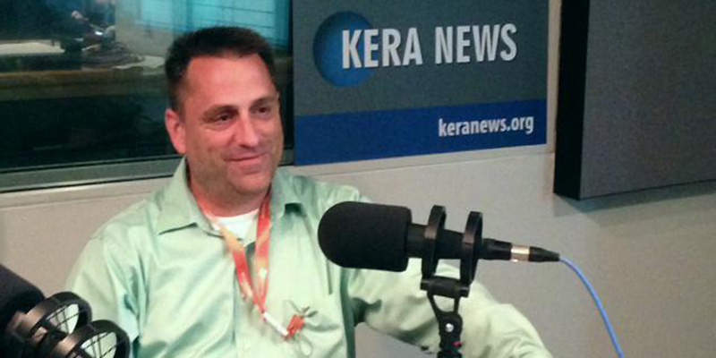 Robert Rennaker in the studios of KERA News